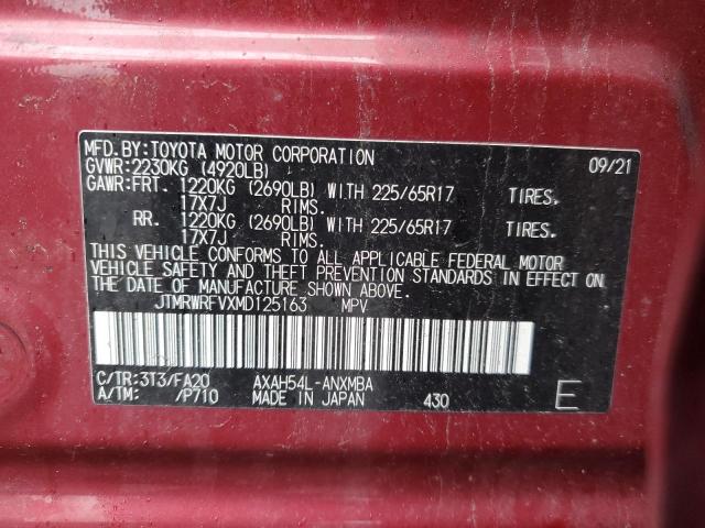 2021 TOYOTA RAV4 XLE - JTMRWRFVXMD125163