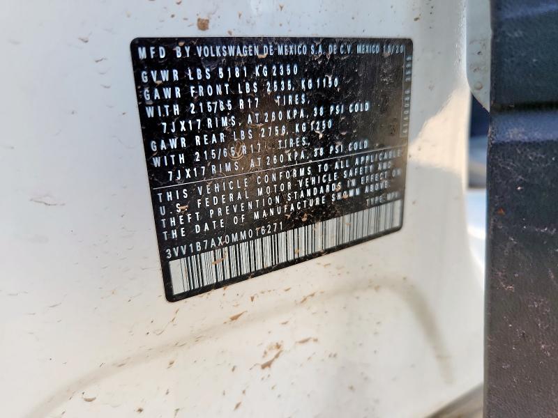 2021 VOLKSWAGEN TIGUAN S 3VV1B7AX0MM016271