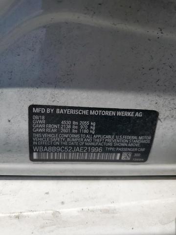2018 BMW 330 I WBA8B9C52JAE21996