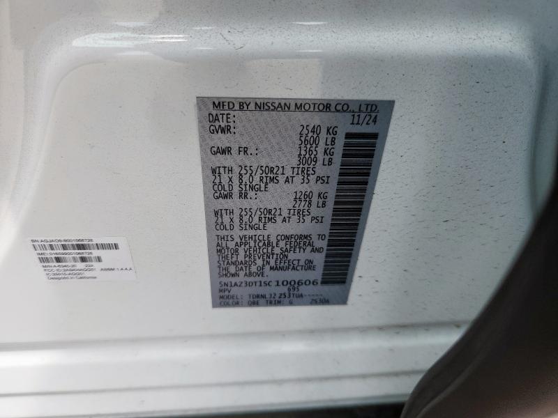 2025 NISSAN MURANO PLA 5N1AZ3DT1SC100606
