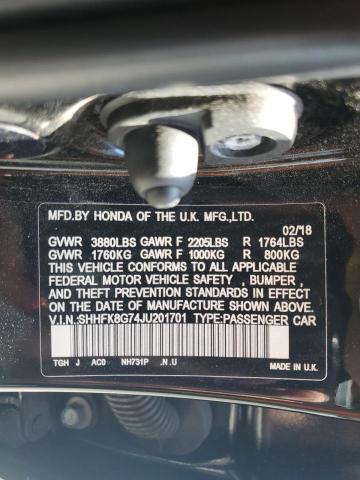 2018 HONDA CIVIC TYPE SHHFK8G74JU201701