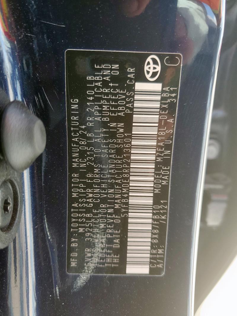 2024 TOYOTA COROLLA LE - 5YFB4MDE8RP213601