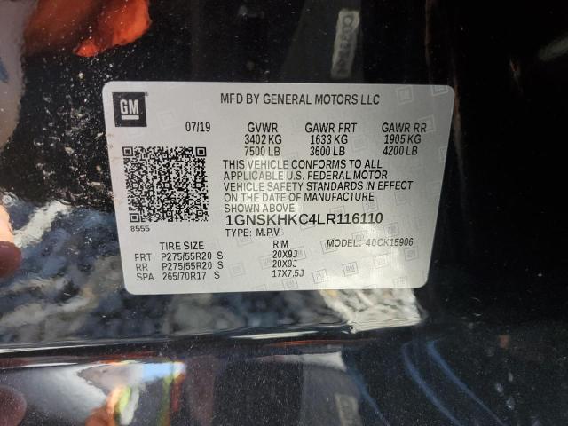 2020 CHEVROLET SUBURBAN K 1GNSKHKC4LR116110