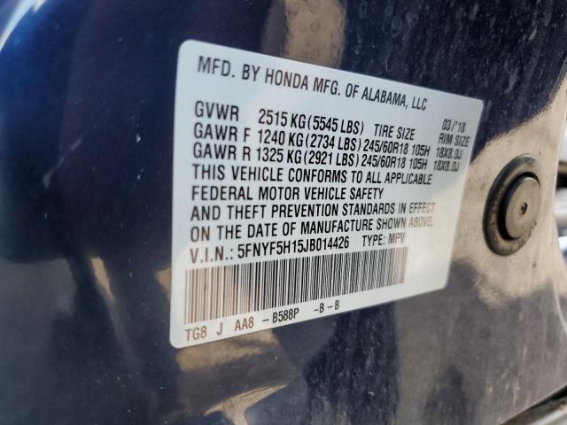 2018 HONDA PILOT LX - 5FNYF5H15JB014426