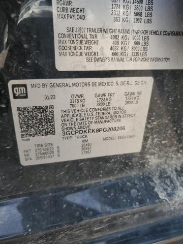 2023 CHEVROLET SILVERADO 3GCPDKEK8PG208206