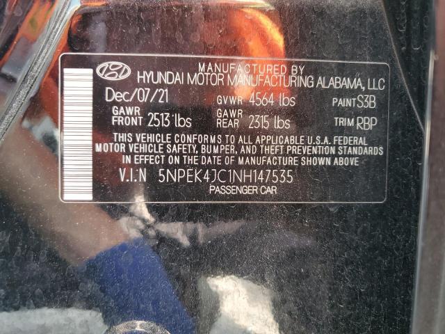 2022 HYUNDAI SONATA N L 5NPEK4JC1NH147535