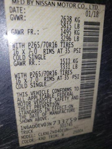 2018 NISSAN FRONTIER S - 1N6AD0EV0JN733759