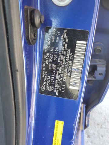 kmhcu4ae8du444000 - 2013 Hyundai accent gls - #61672065