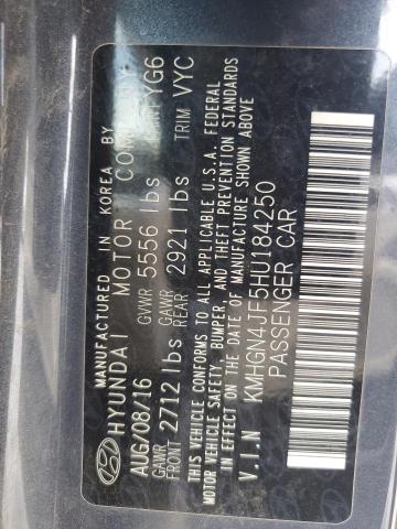 2017 GENESIS G80 ULTIMA KMHGN4JF5HU184250