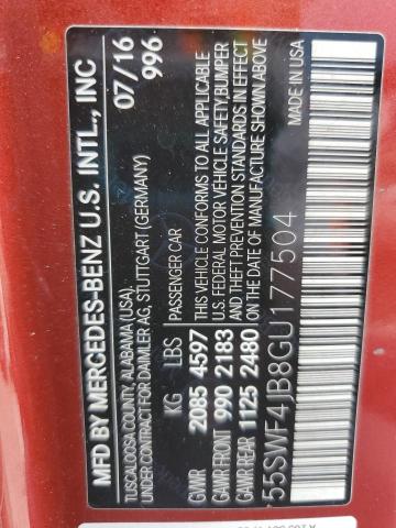 2016 MERCEDES-BENZ C 300 55SWF4JB8GU177504