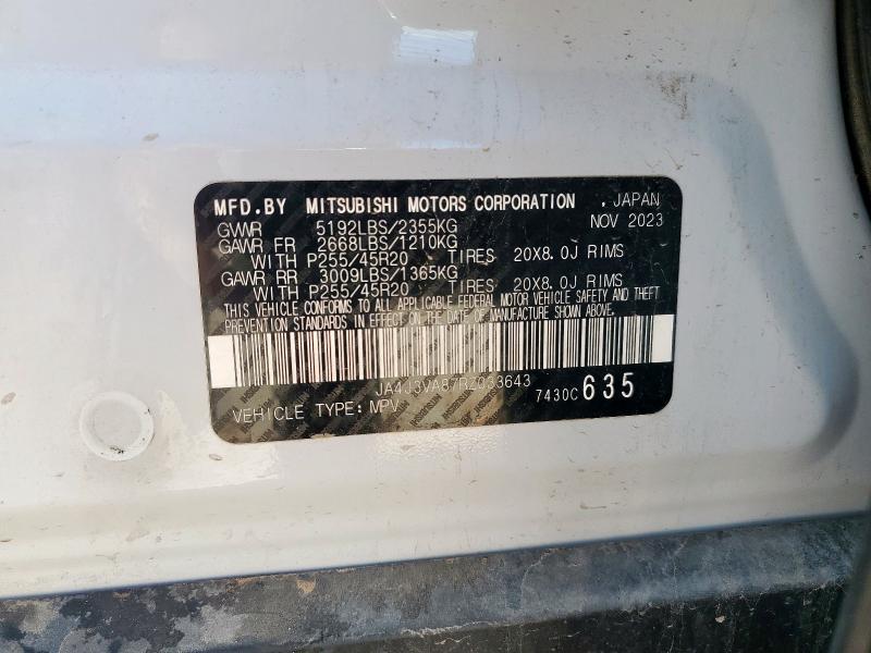 2024 MITSUBISHI OUTLANDER JA4J3VA87RZ033643
