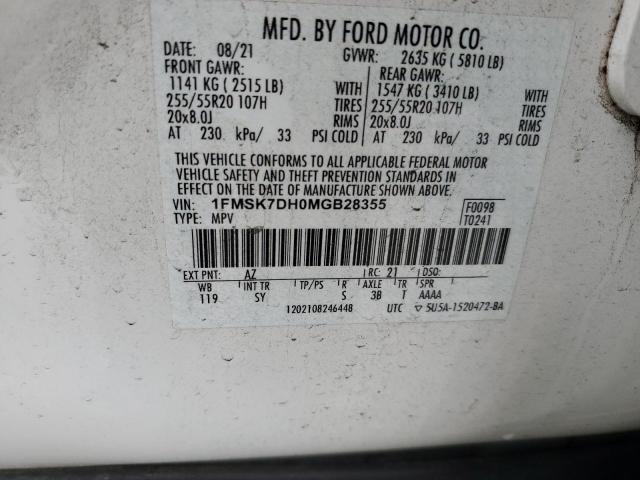 2021 FORD EXPLORER X #3302724022