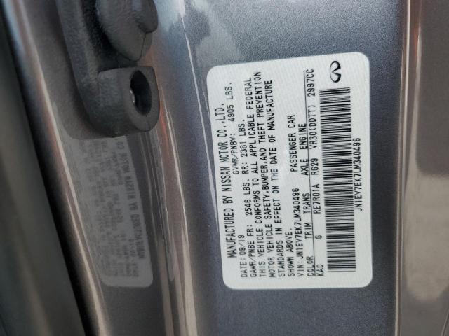 2020 INFINITI Q60 PURE JN1EV7EK7LM340496