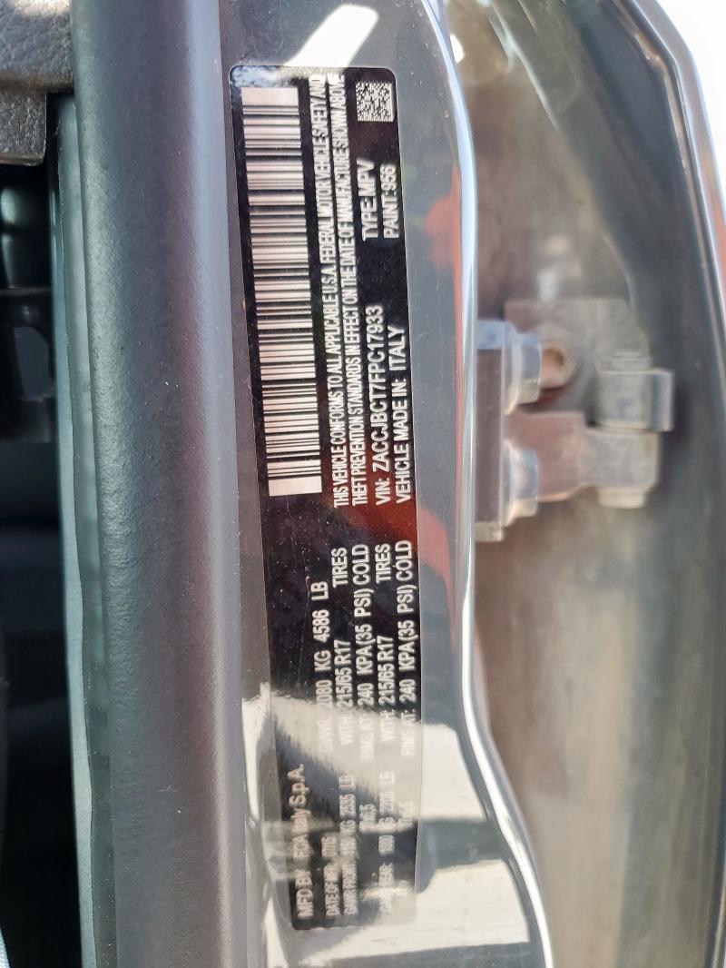 2015 JEEP RENEGADE T ZACCJBCT7FPC17933