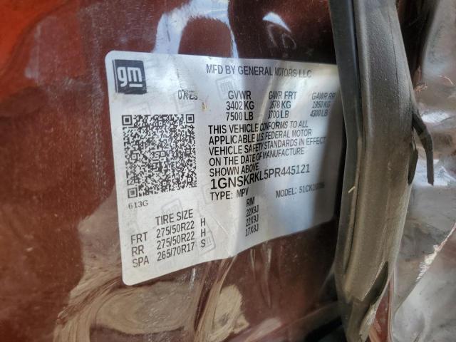 2023 CHEVROLET TAHOE K150 1GNSKRKL5PR445121