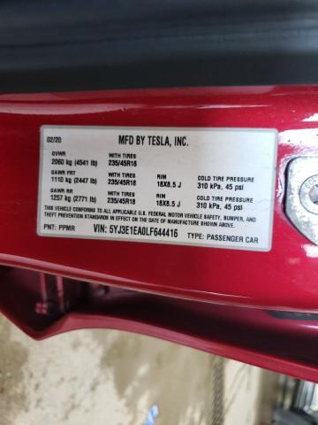 2020 TESLA MODEL 3 - 5YJ3E1EA0LF644416