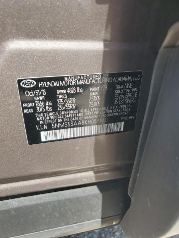 2019 HYUNDAI SANTA FE L 5NMS53AA8KH059660