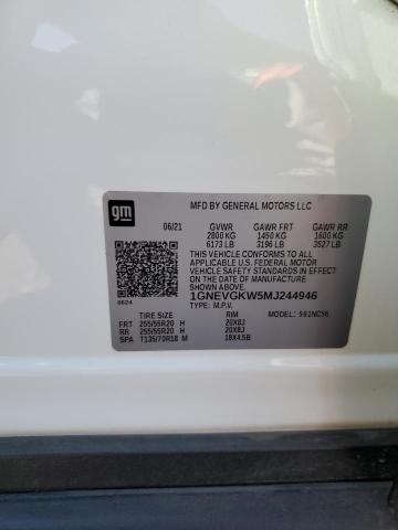 2021 CHEVROLET TRAVERSE L - 1GNEVGKW5MJ244946
