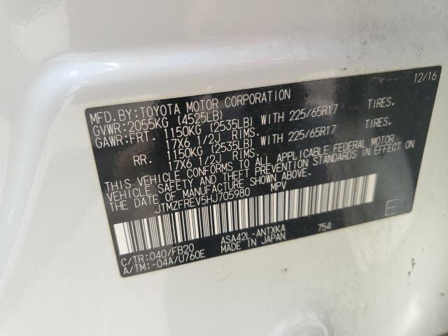 2017 TOYOTA RAV4 LE JTMZFREV5HJ705980