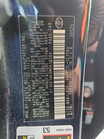 2021 TOYOTA CAMRY XSE 4T1K61AK9MU418564
