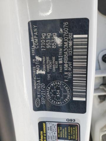 2021 HYUNDAI VENUE SE KMHRB8A30MU076076