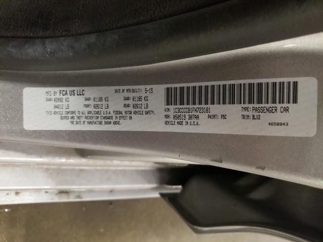 2015 CHRYSLER 200 C 1C3CCCCB1FN723181