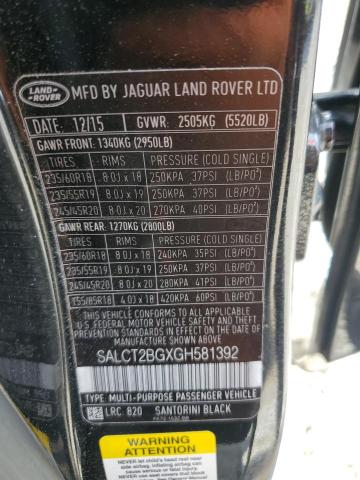 2016 LAND ROVER DISCOVERY SALCT2BGXGH581392