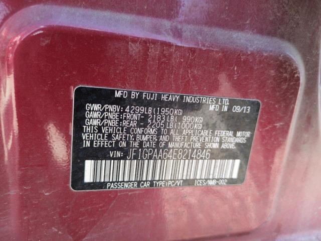2014 SUBARU IMPREZA - JF1GPAA64E8214846