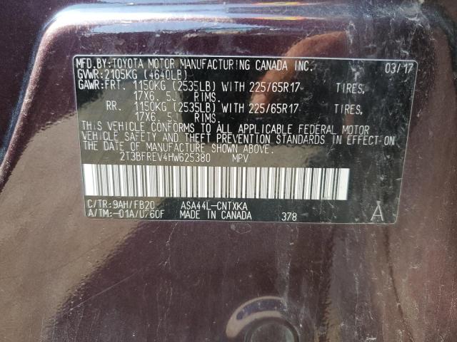 2017 TOYOTA RAV4 LE - 2T3BFREV4HW625380