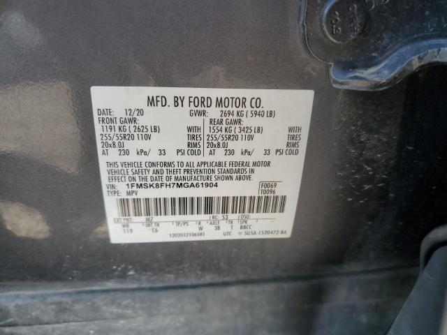 2021 FORD EXPLORER L 1FMSK8FH7MGA61904