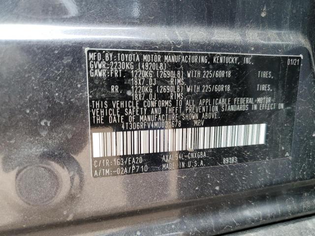 2021 TOYOTA RAV4 LIMIT - 4T3D6RFV4MU031678