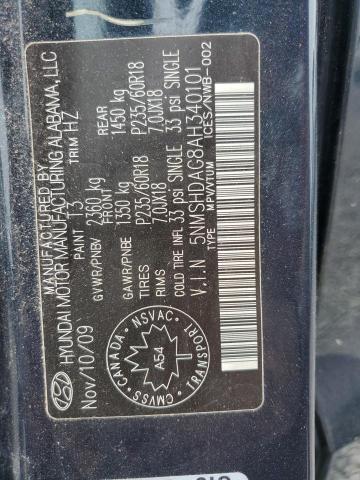 2010 HYUNDAI SANTA FE S - 5NMSHDAG8AH340101
