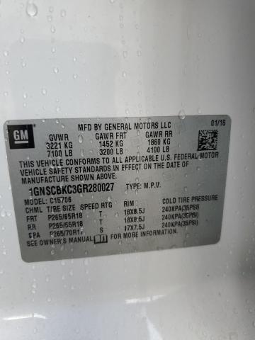 2016 CHEVROLET TAHOE C150 - 1GNSCBKC3GR280027