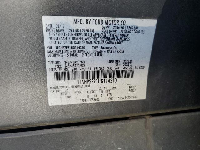 2017 FORD TAURUS LIM 1FAHP2F91HG114310