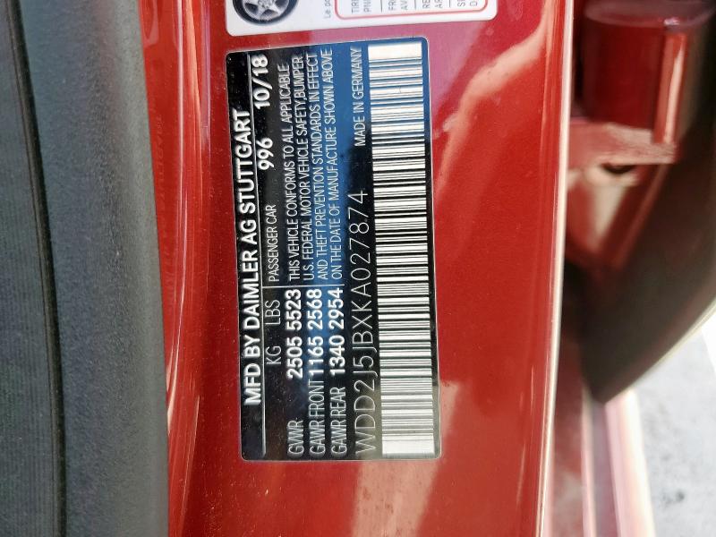 2019 MERCEDES-BENZ CLS 450 WDD2J5JBXKA027874