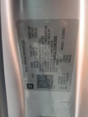 2020 CHEVROLET COLORADO L 1GCHSCEA1L1158300
