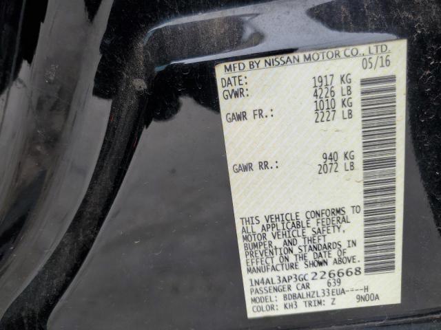 2016 NISSAN ALTIMA 2.5 - 1N4AL3AP3GC226668