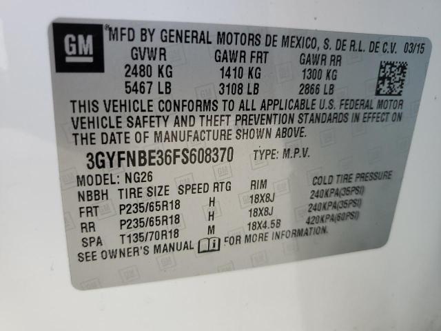 2015 CADILLAC SRX LUXURY 3GYFNBE36FS608370