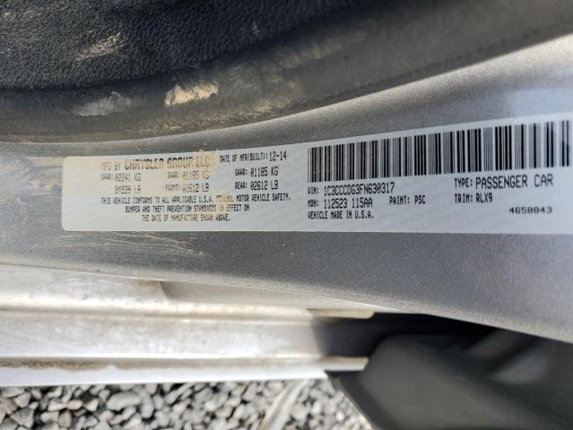 2015 CHRYSLER 200 S 1C3CCCDG3FN630317