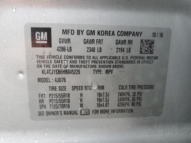 2017 BUICK ENCORE SPO KL4CJ1SB6HB045226
