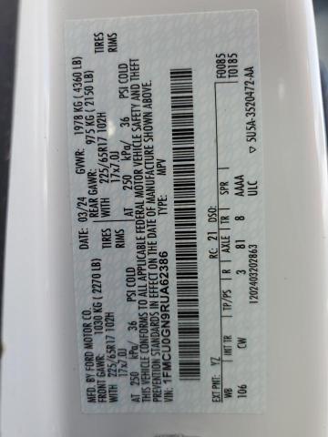2024 FORD ESCAPE ACT 1FMCU0GN9RUA62386