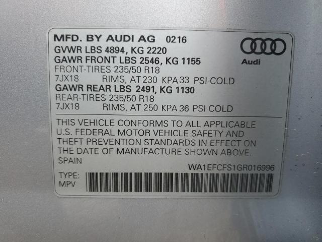 wa1efcfs1gr016996 - 2016 Audi Q3 Premium Plus - #62118745