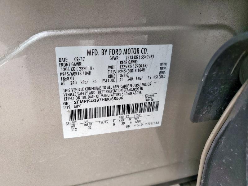 2017 FORD EDGE SE - 2FMPK4G97HBC68506