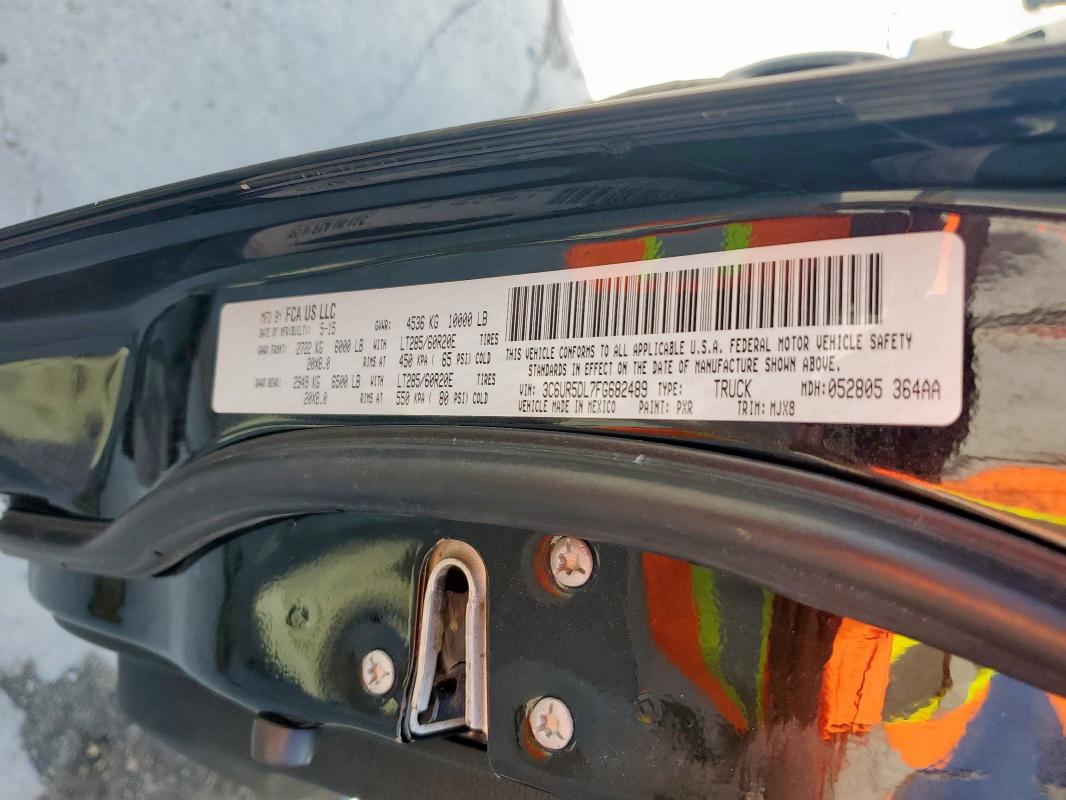2015 RAM 2500 SLT 3C6UR5DL7FG682489
