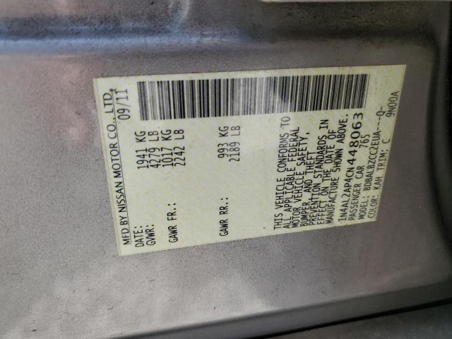 2012 NISSAN ALTIMA BAS - 1N4AL2AP4CN448063