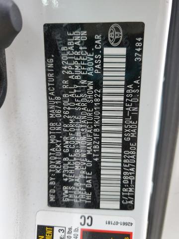 2019 TOYOTA AVALON XLE - 4T1BZ1FB1KU011822