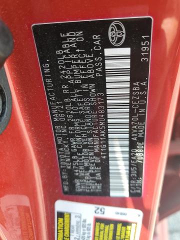 2021 TOYOTA CAMRY SE - 4T1G11AK5MU483173