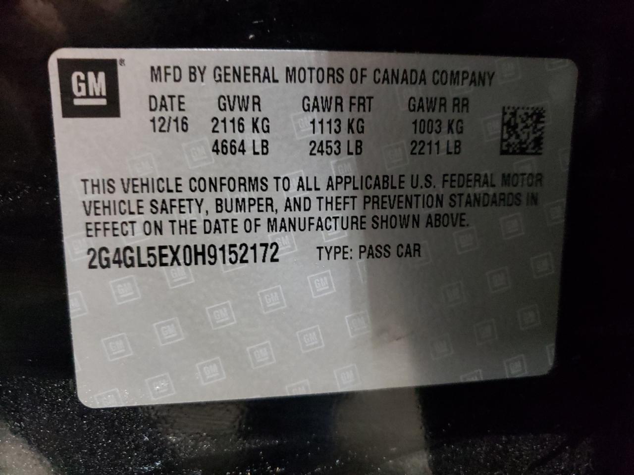 Lot #3315896194 2017 BUICK REGAL SPOR