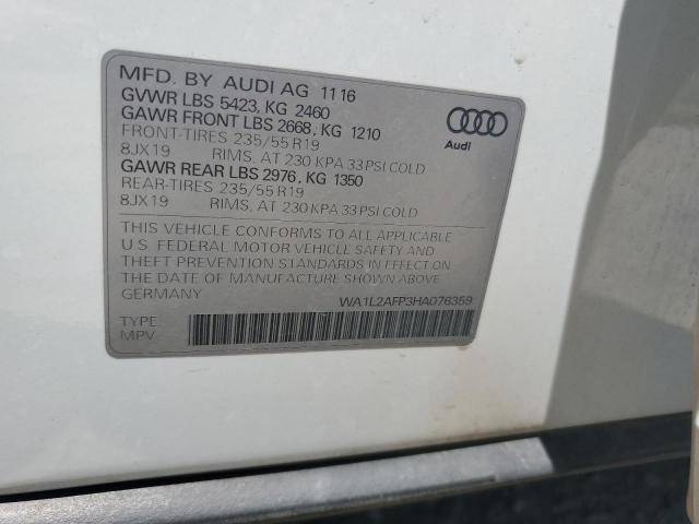 2017 AUDI Q5 PREMIUM WA1L2AFP3HA076359