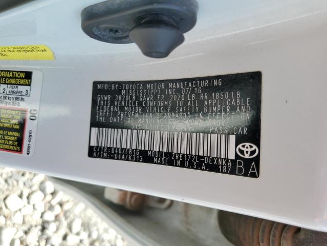 2016 TOYOTA COROLLA L - 5YFBURHEXGP548864